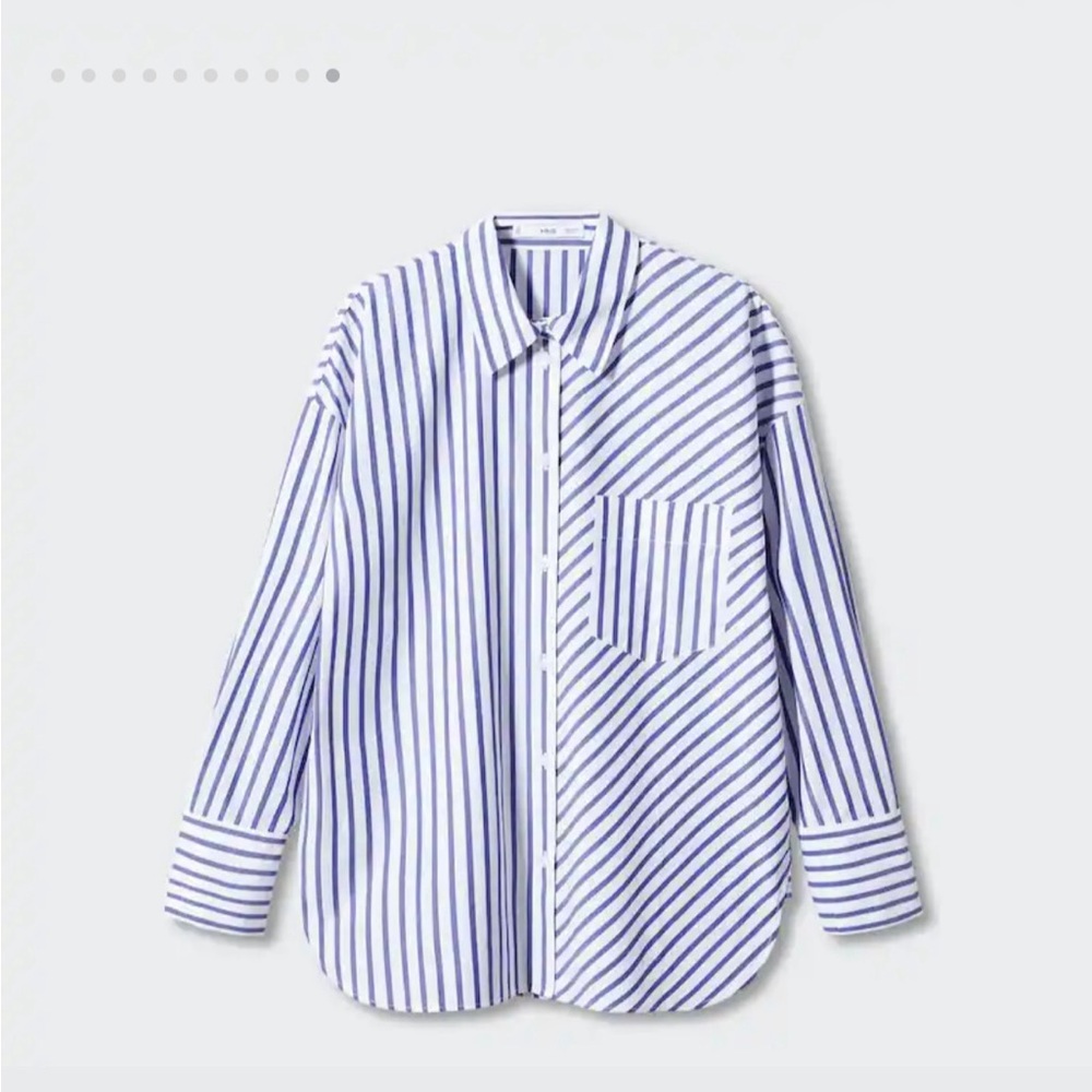 Stripped cotton oversized shirt